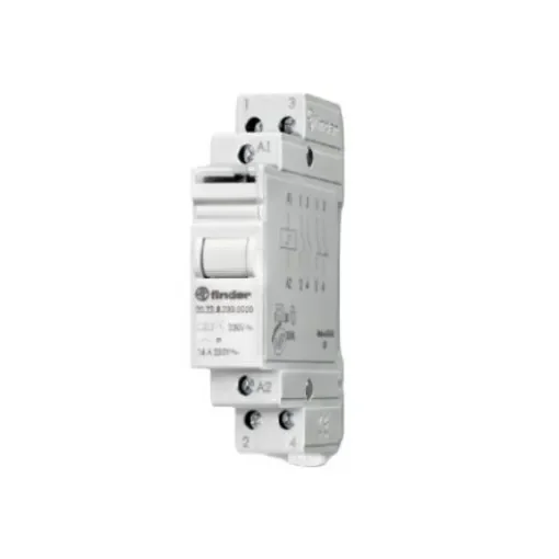 Finder DIN Rail Power Relay, 230V ac Coil, 16A Switching Current, DPST - 202282304000 product image