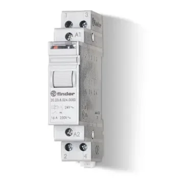 Finder DIN Rail Power Relay, 230V ac Coil, 16A Switching Current, 1NO/1NC - 202382304000 product image