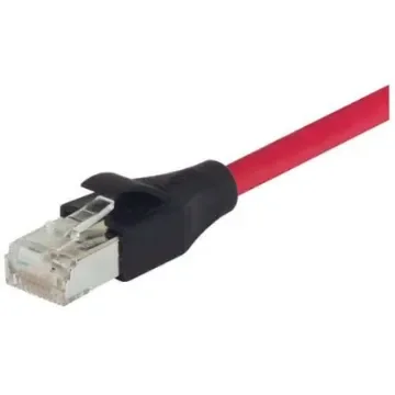 L-ComTRD, 10ft Cat6, Red RJ45 to Male RJ45 Male, Aluminium/Polyester Foil Shielded, Terminated PVC Sheath - TRD695SCR-R-10 product image