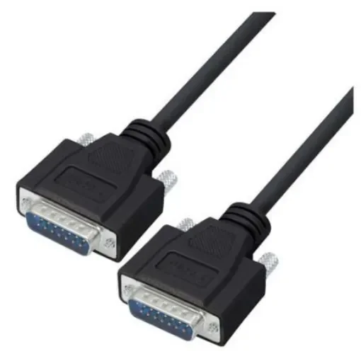 L-Com Male 15 Pin D-sub to Male 15 Pin D-sub Cable assembly, 15ft PVC - CSMNB15MM-15 product image