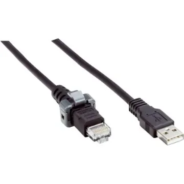 SICK Male USB A to Male RJ45 Cable, 3m, 60452 Series - 6045232 product image