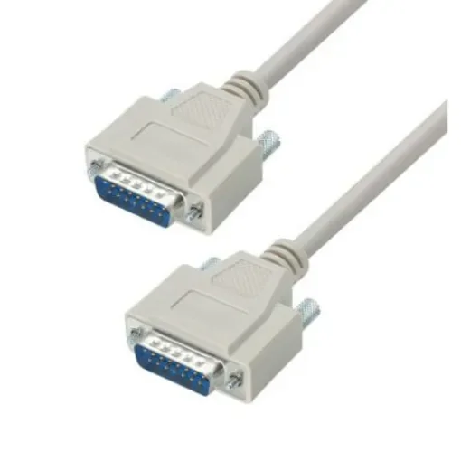 L-Com Male 15 Pin D-sub to Male 15 Pin D-sub Cable assembly, 10ft PVC - CRMN15MM-10 product image