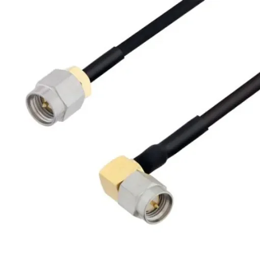 L-Com LCCA Series Male SMA to Male SMA, 1.5ft, SMA Right Angle Coaxial, Terminated50 ohms - LCCA30132-FT1.5 product image