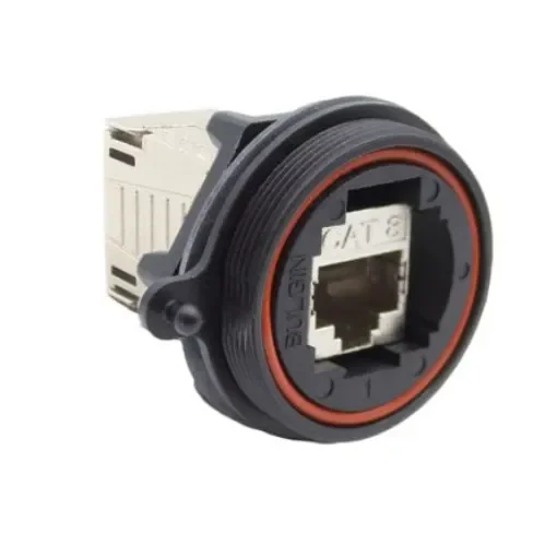 Bulgin Standard Buccaneer - Ethernet Series Female Ethernet Connector, Panel Mount, Cat8 Straight - PX0855/KS product image