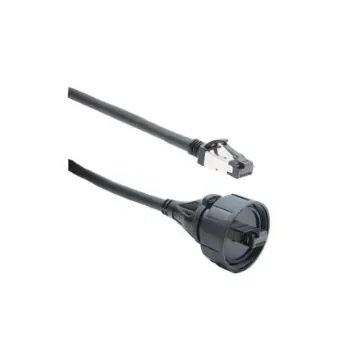 BulginStandard Buccaneer - Ethernet, 2m Cat8, Black RJ45 to Male RJ45 Male, S/FTP Shielded, Terminated PVC Sheath - PX0857/2M00 product image