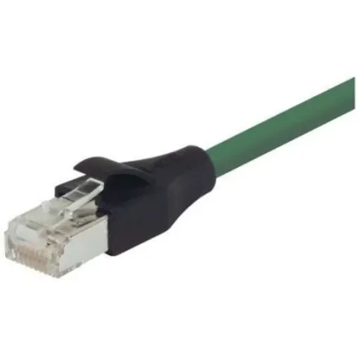 L-ComTRD, 25ft Cat5e, Green RJ45 to Male RJ45 Male, Aluminium/Polyester Foil Shielded, Terminated PVC Sheath - TRD855SCRGR-25 product image