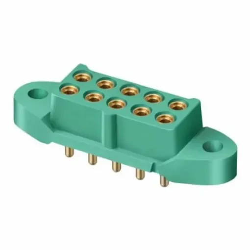 HARWIN M300 Series Vertical PCB Mount PCB Socket, 10-Contact, 2-Row, 3mm Pitch, Solder Termination - M300-FV3104500 product image