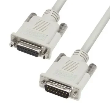 L-Com Male 15 Pin D-sub to Female 15 Pin D-sub Cable assembly, 10ft PVC - CS2N15MF-10 product image