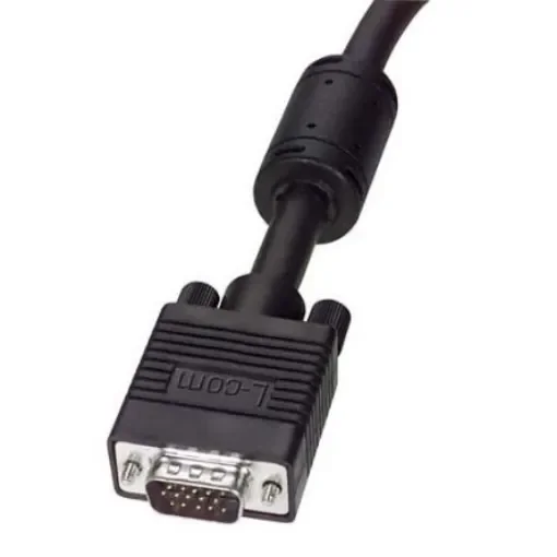 L-Com Male 15 Pin D-sub to Male 15 Pin D-sub SVGA Cable, 10ft Black - CTLF3VGAMM-10 product image