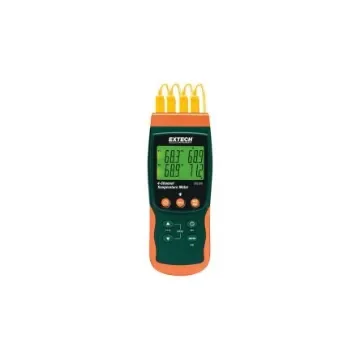 Extech Digital Thermometer, E, J, K, R, RTD, S, T Probe, 4 Input(s), +1700°C Max, ±0.4 % Accuracy - SDL200 product image