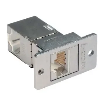 L-Com ECF Series Single-Port RJ45 Ethernet Coupler, Cat6a, Shielded - ECF504-SR6A product image