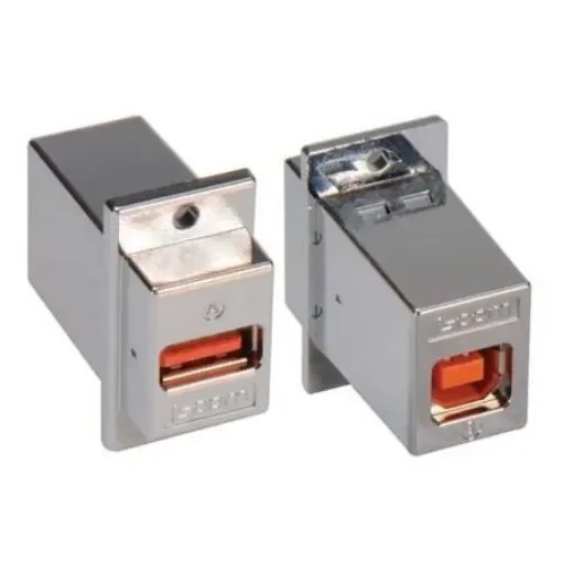 L-Com Straight, Panel Mount, Plug- Single Port Type Type A, Type B USB Connector - ECF504-UABS-HR product image