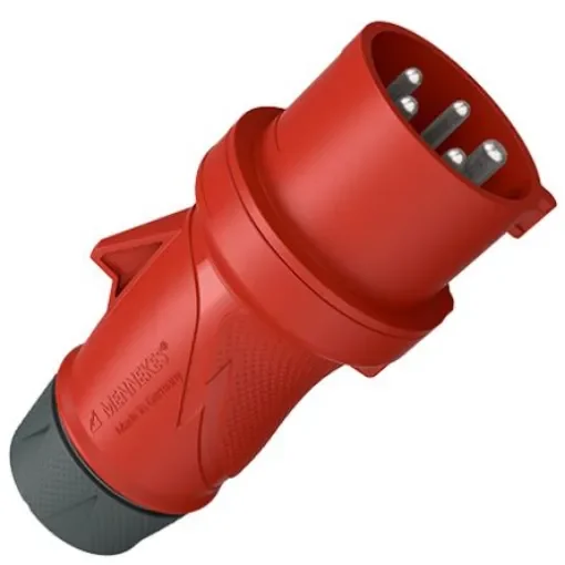 MENNEKES, PowerTOP Xtra IP54 Red 5P Connector Plug, Rated At 32A, 400 V - 13584 product image