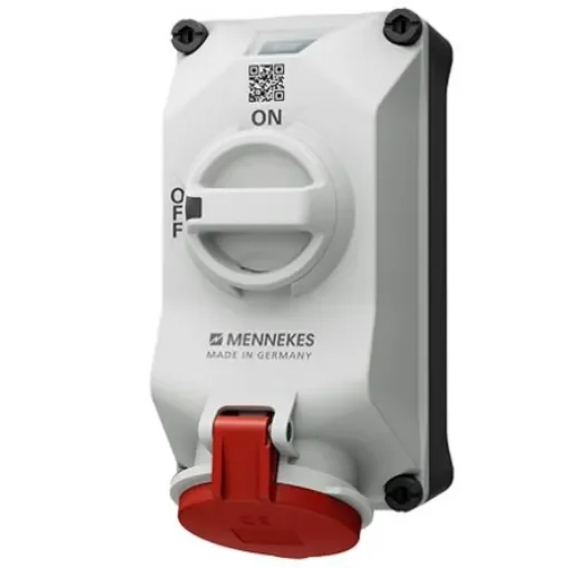 MENNEKES, DUOi IP44 Wall Mount 5P Socket Socket, Rated At 32A, 400 V - 5613506G product image