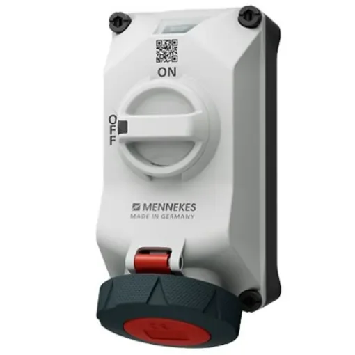 MENNEKES, DUOi IP69 Wall Mount 4P Socket Socket, Rated At 32A, 400 V - 5614406G product image
