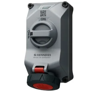 MENNEKES, DUOi R IP69 Wall Mount 5P Socket Socket, Rated At 16A, 400 V - 5812506T product image
