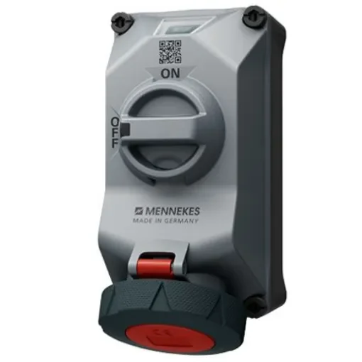 MENNEKES, DUOi R IP69 Wall Mount 5P Socket Socket, Rated At 32A, 400 V - 5814506T product image