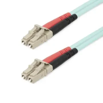 StarTech.com LC to LC Duplex Multi Mode OM4 Fibre Optic Cable, Light Blue, 20m - 450FBLCLC20 product image