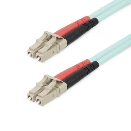StarTech.com LC to LC Duplex Multi Mode OM4 Fibre Optic Cable, Light Blue, 20m - 450FBLCLC20 product image