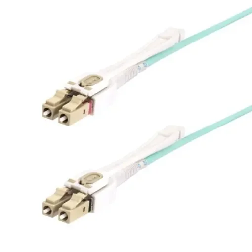 StarTech.com LC to LC Duplex Multi Mode OM4 Fibre Optic Cable, Light Blue, 4m - 450FBLCLC4PP product image