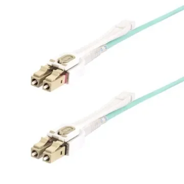 StarTech.com LC to LC Duplex Multi Mode OM4 Fibre Optic Cable, Light Blue, 8m - 450FBLCLC8PP product image