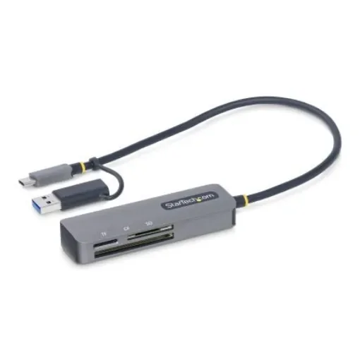 StarTech.com 3 port USB 3.0 Memory Card Reader for CF, MicroSD, SD Memory Cards - FCREADMICRO3V2 product image