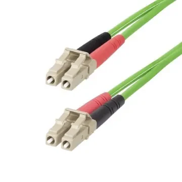 StarTech.com LC to LC Duplex Multi Mode OM5 Fibre Optic Cable, Green, 15m - LCLCL-15M-OM5-FIBER product image