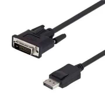 L-Com, Male DVI to Male DisplayPort  Cable, 3ftBlack sheathAluminium Foil, Braid shielding - CTLDVI-DLSP-MM-3 product image