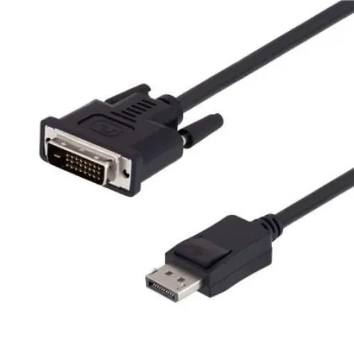 L-Com, Male DVI to Male DisplayPort  Cable, 3ftBlack sheathAluminium Foil, Braid shielding - CTLDVI-DLSP-MM-3 product image