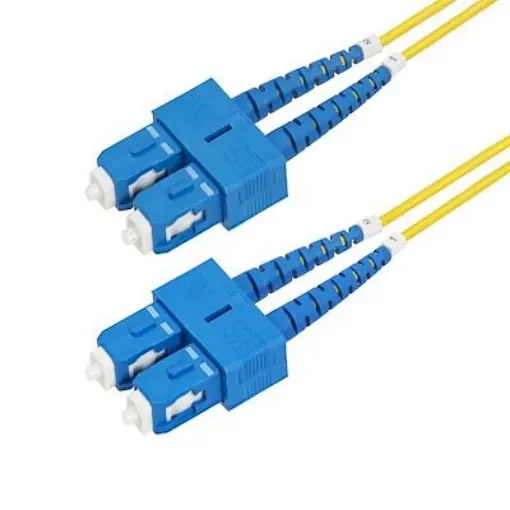 StarTech.com SC to SC Duplex Single Mode OS2 Fibre Optic Cable, Yellow, 30m - SMDOS2SCSC30M product image