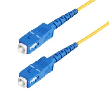 StarTech.com SC to SC Duplex Single Mode OS2 Fibre Optic Cable, Yellow, 100m - SPSMSCSC-OS2-100M product image