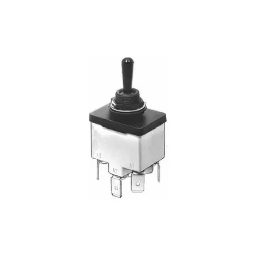 APEM Toggle Switch, Panel Mount, On-Off-On, 1P, Solder/Quick Connect Terminal, 28V dc - 3539-021N000 product image
