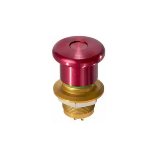 APEM ES Series Emergency Stop Push Button, 22mm Cutout, 2 NC (double pole only), IP65, IP67, IP69K - ES1S41653 product image
