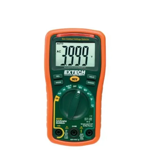 Extech EX330 LCD Multimeter, 10A ac Max, 10A dc Max, 600V ac Max product image