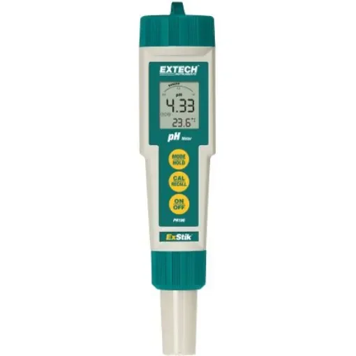 Extech PH100 pH Meter, ±0.01pH Accuracy, 0.01pH Resolution, 14pH Max, 90 °C Max product image