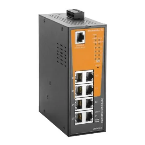 Weidmüller Managed 8 x RJ45 Port Network Switch With PoE - 2682420000 product image