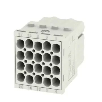 Weidmüller Heavy Duty Power Connector Insert, 6A, Female, ModuPlug Series, 20 Contacts - 1428930000 product image