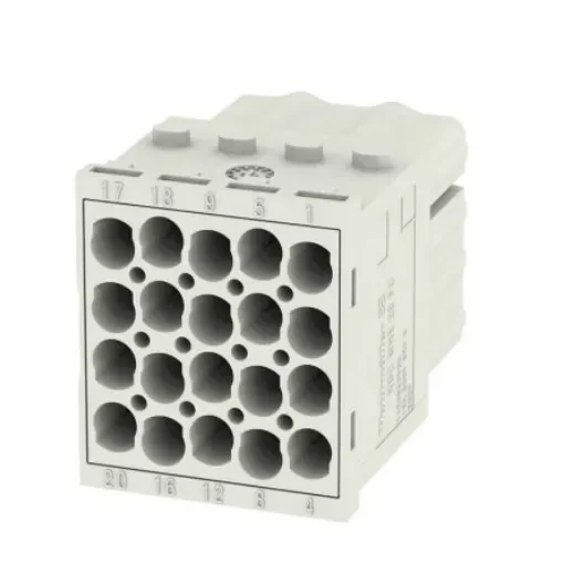 Weidmüller Heavy Duty Power Connector Insert, 6A, Female, ModuPlug Series, 20 Contacts - 1428930000 product image