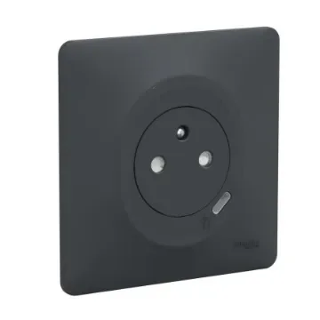 Schneider Electric Anthracite, 1 Gang, Ovalis C Series - S340089 product image