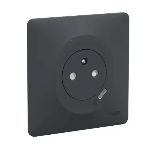 Schneider Electric Anthracite, 1 Gang, Ovalis C Series - S340089 product image