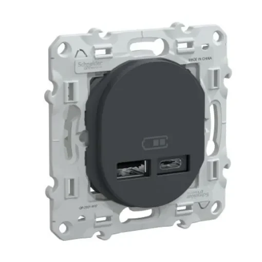 Schneider Electric Anthracite, 1 Gang, Ovalis C Series - S340401 product image