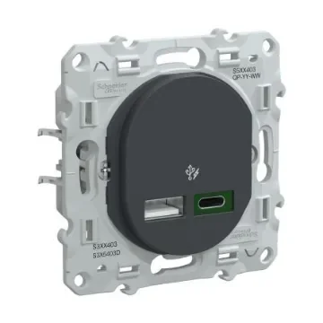Schneider Electric Anthracite, 1 Gang, Ovalis C Series - S340403 product image