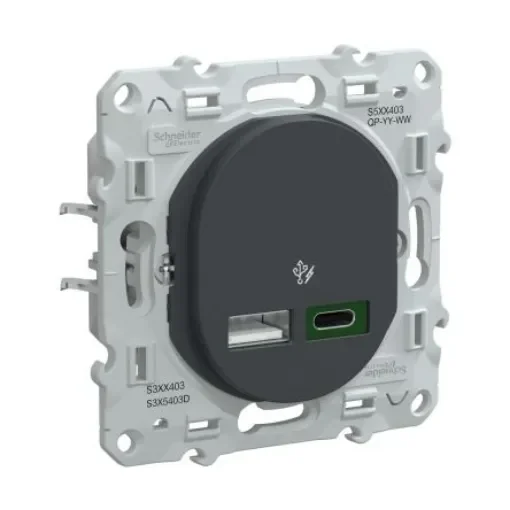 Schneider Electric Anthracite, 1 Gang, Ovalis C Series - S340403 product image