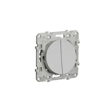 Schneider Electric Grey Rocker Switch, 2 Way, 1 Gang, Odace - S530285 product image
