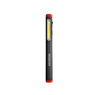 Observer Tools LED Pen Torch Grey/Red - Rechargeable 300 lm, 174 mm - OBS-PL1 product image