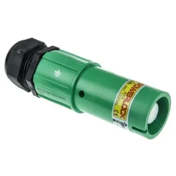 ITT Cannon, Veam Powerlock Green Cable Mount Industrial Power Plug, Rated At 400A, 1.0 kV - NLS-E-GN-S120-M40A product image