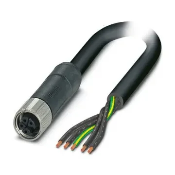Phoenix Contact, Power, 1.5m 5 Core, Black/Grey Polyurethane PUR Power Cable - 1414770 product image