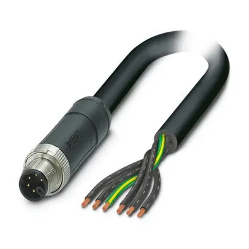 Phoenix Contact, Power, 1.5m 6 Core, Black/Grey Polyurethane PUR Power Cable - 1414949 product image