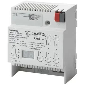 Siemens N 525 1.6W Dimming Controller Switch Actuator, DIN Rail Mount, 230 V ac - 5WG1525-1DB11 product image