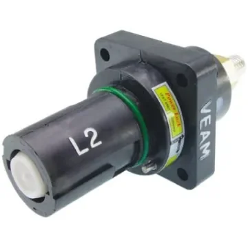 ITT Cannon, Veam Powerlock Black Panel Mount Industrial Power Socket, Rated At 660A, 1.0 kV - NPDFT-2-BK-L-T6 product image